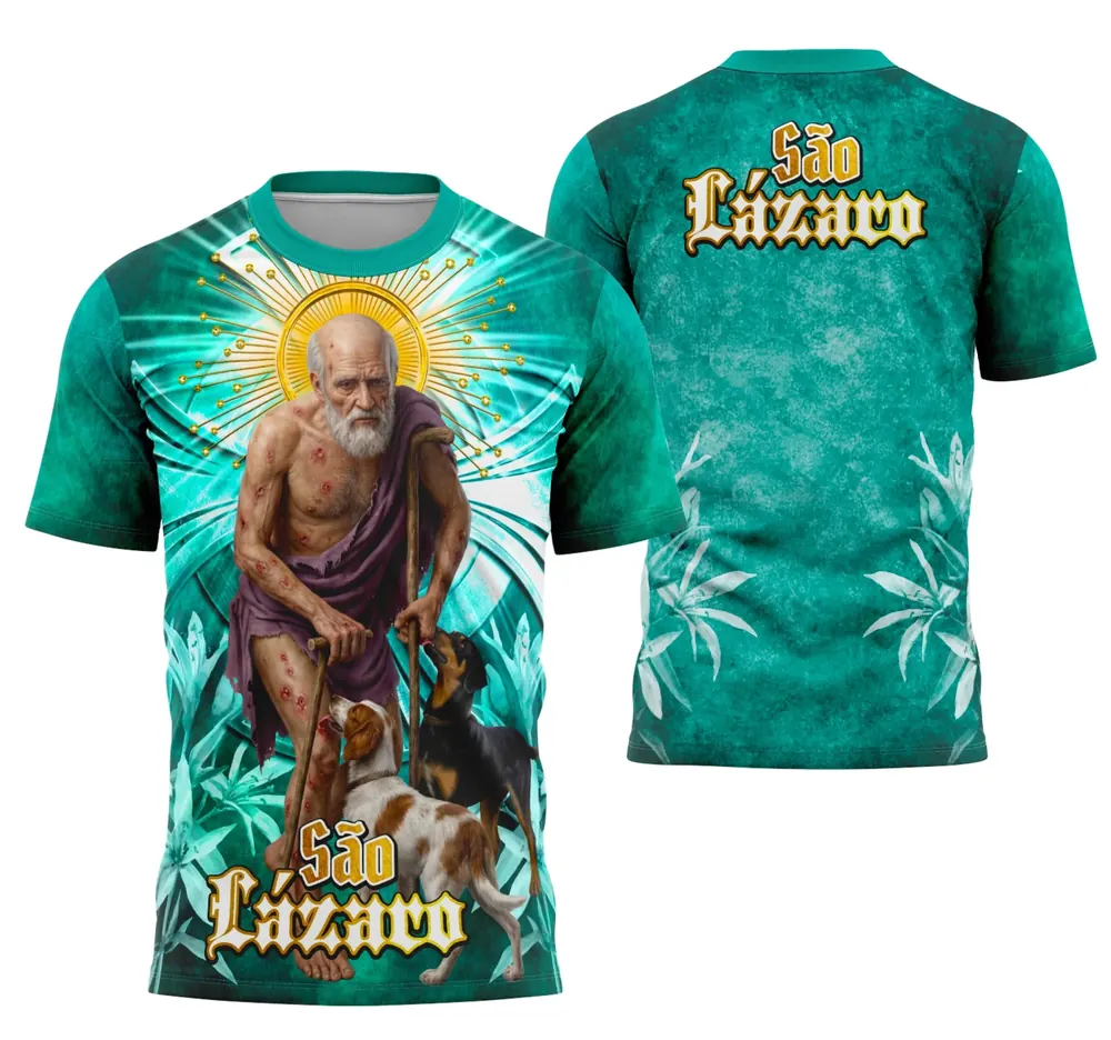 Arte para Camisa São Lázaro com Inspiração Religiosa