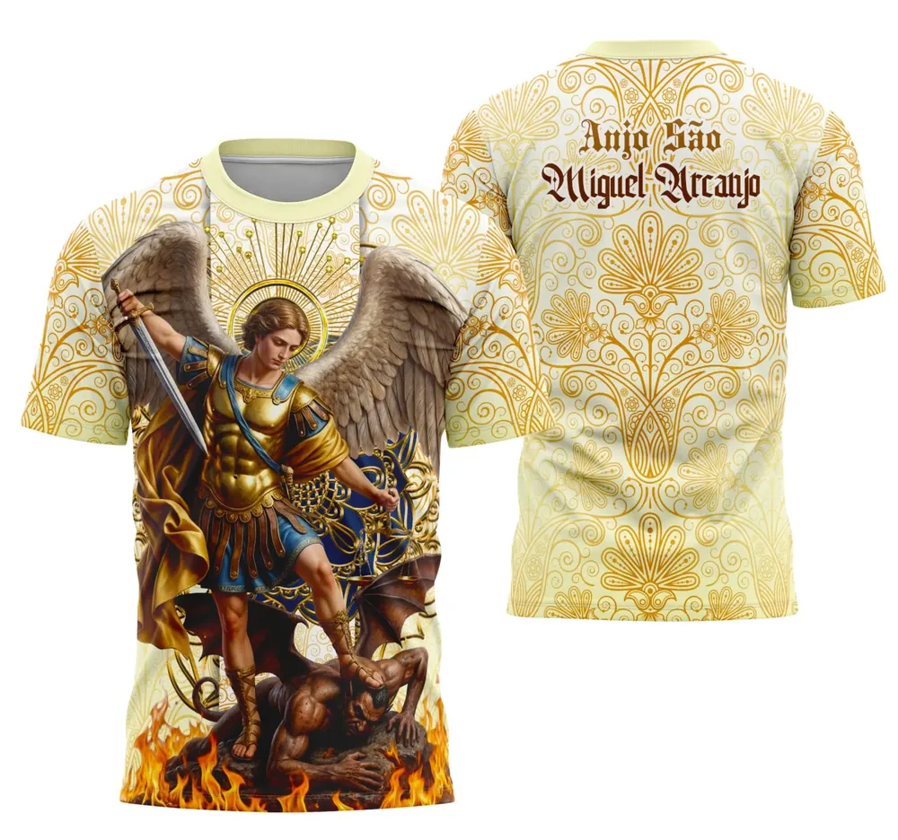 Camisa São Miguel Arcanjo Anjo Protetor Modelo 02