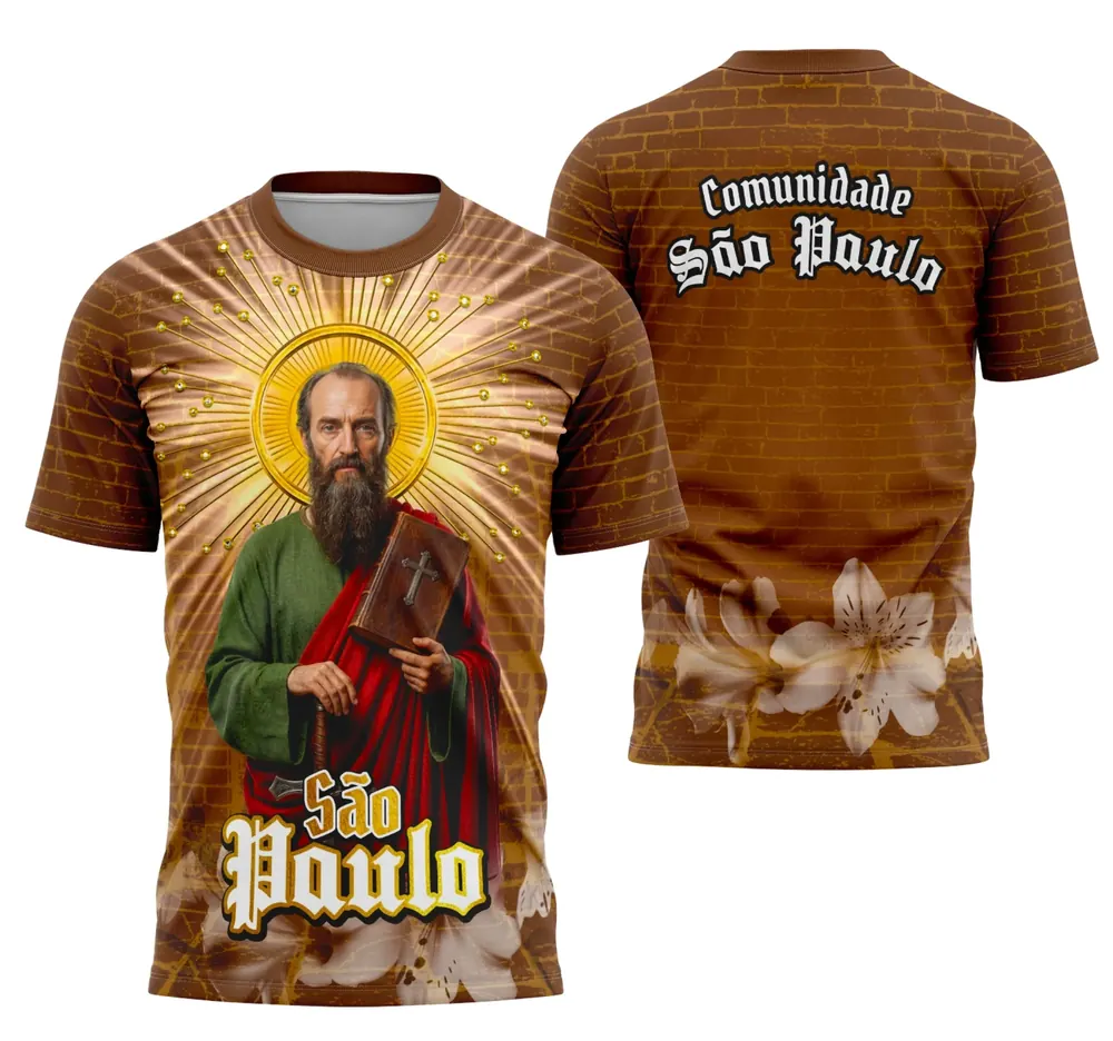 Camisa São Paulo Apóstolo Catholicismo Moderna