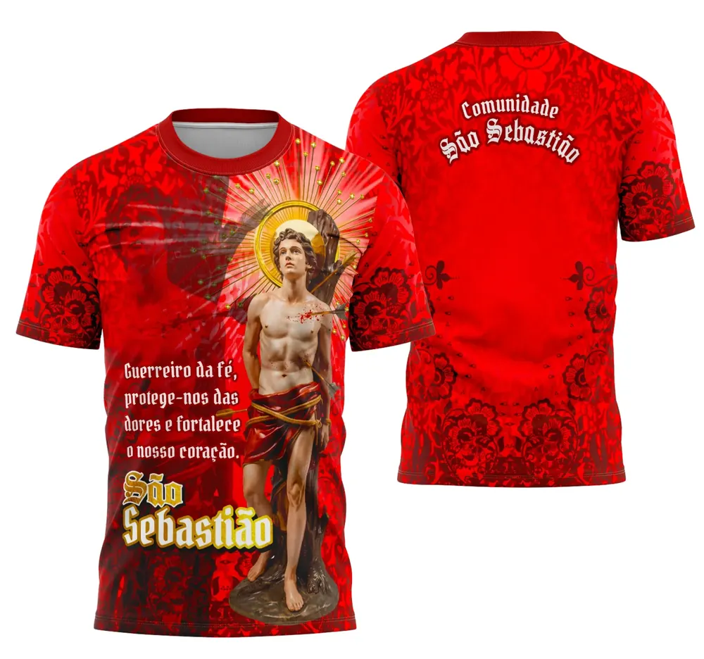 Arte Camisa Religiosa São Sebastião 2026 Exclusiva