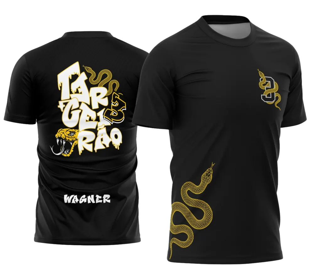 Arte Camisa Terceirão com Cobra Amarela Incrível