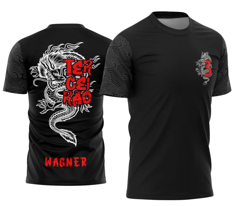Camisa Terceirão Dragão Flamejante Modelo 02