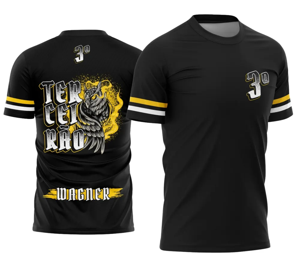 Camisa Terceirão Coruja Fogo Dourado para Formandos