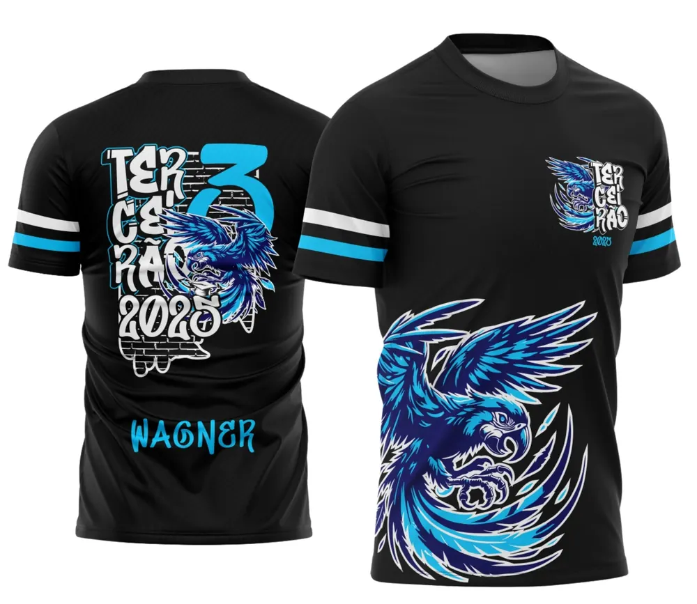 Camisa Exclusiva Graffite Arara Azul para Terceirão