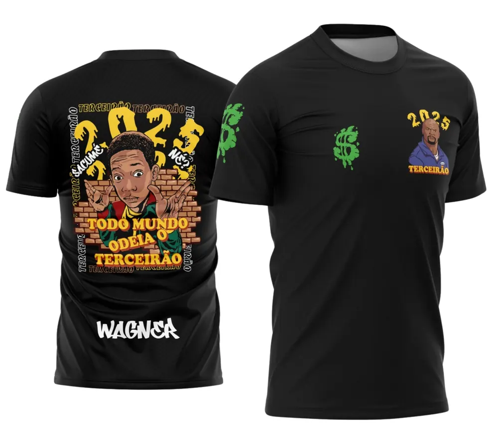 Arte Camisa Terceirão Estilo Graffiti Todo Mundo Odeia o Chris