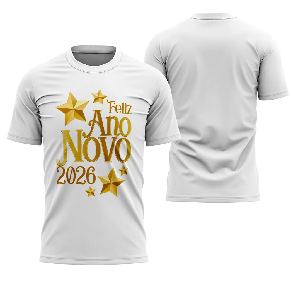Camisa de Ano Novo 2026 – Estilo e Sorte para o Réveillon 2026 Modelo 05