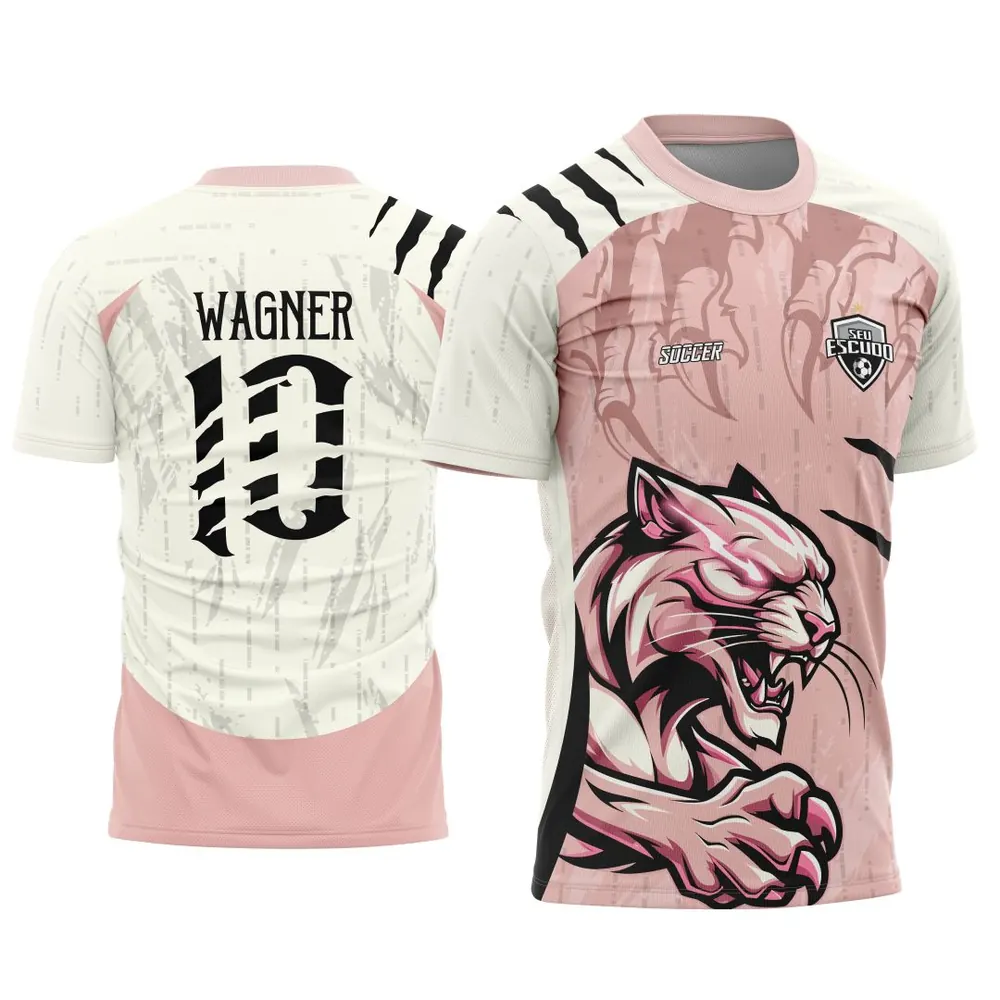 Camisa de Interclasse - Arte Vetor - Pantera Cor de Rosa Modelo 03