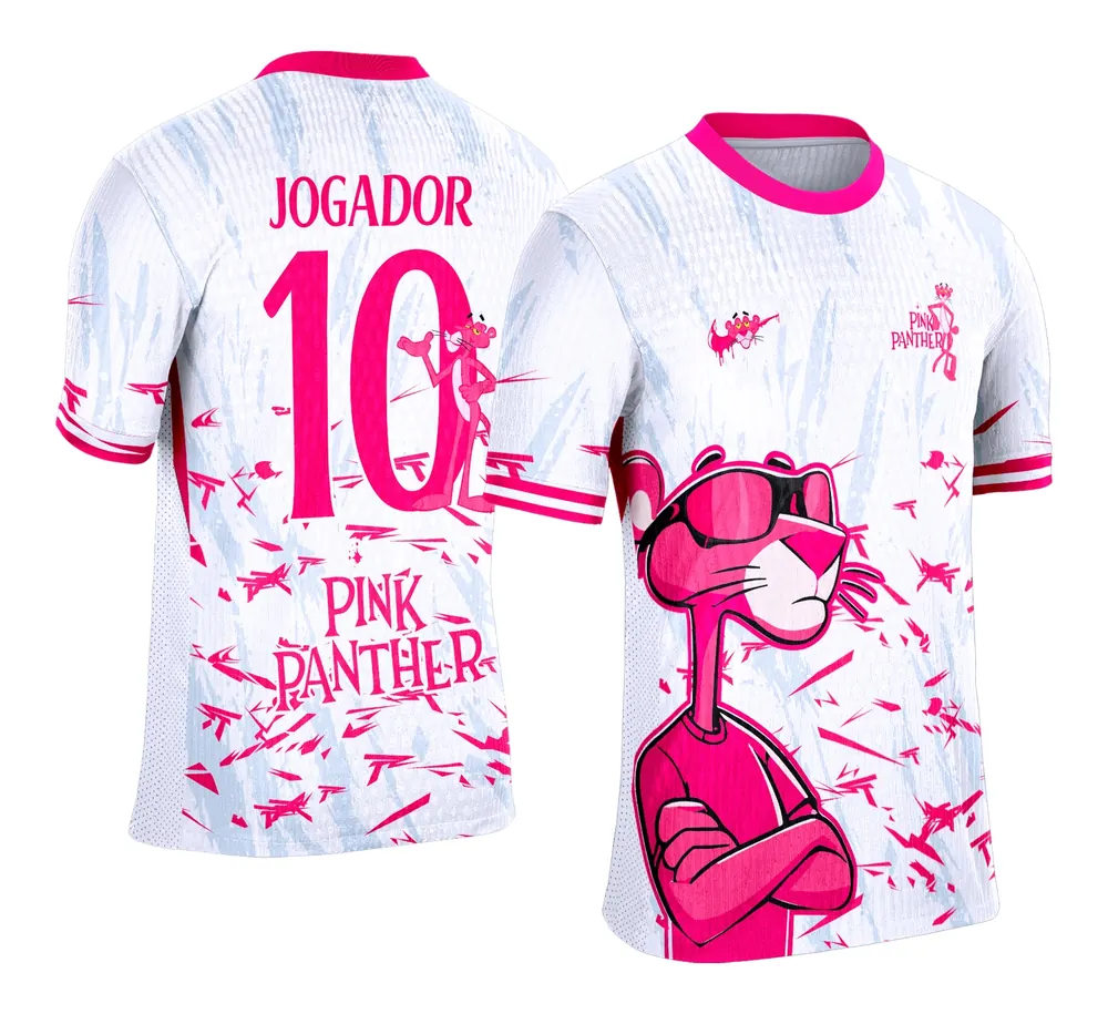 Camisa de Interclasse - Arte Vetor - Pantera Cor de Rosa Modelo 04