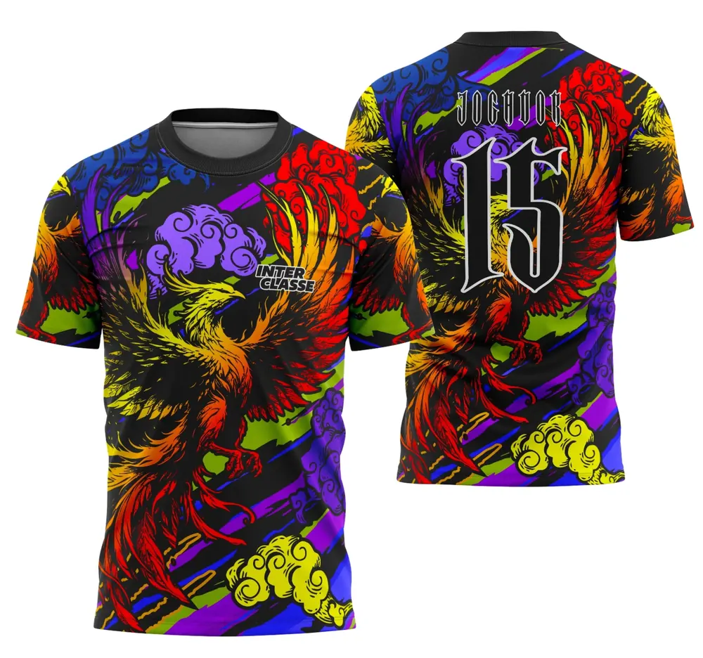 Arte Vetor Camisa de Interclasse Fênix Gradiente Premium