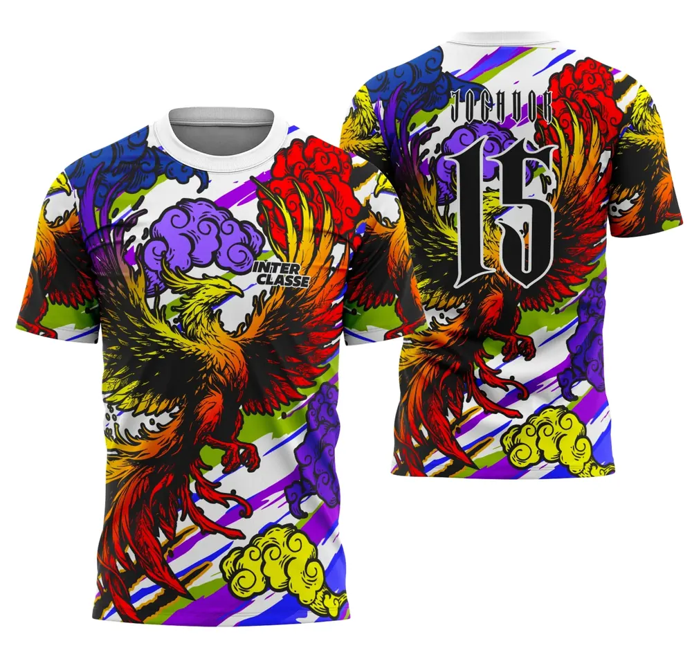 Arte Vetor Camisa de Interclasse Fênix Gradiente Premium Modelo 02