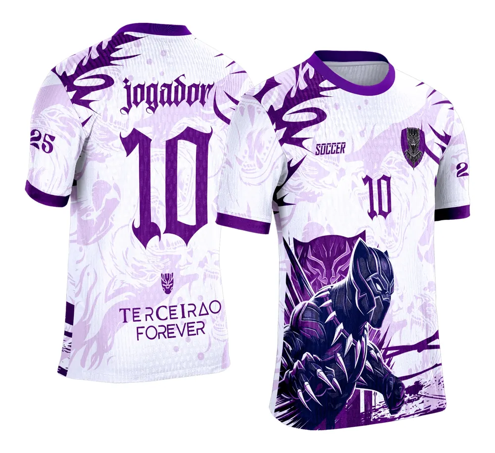 Camisa de Interclasse Pantera Negra 2025 - Arte Vetor Template Modelo 02