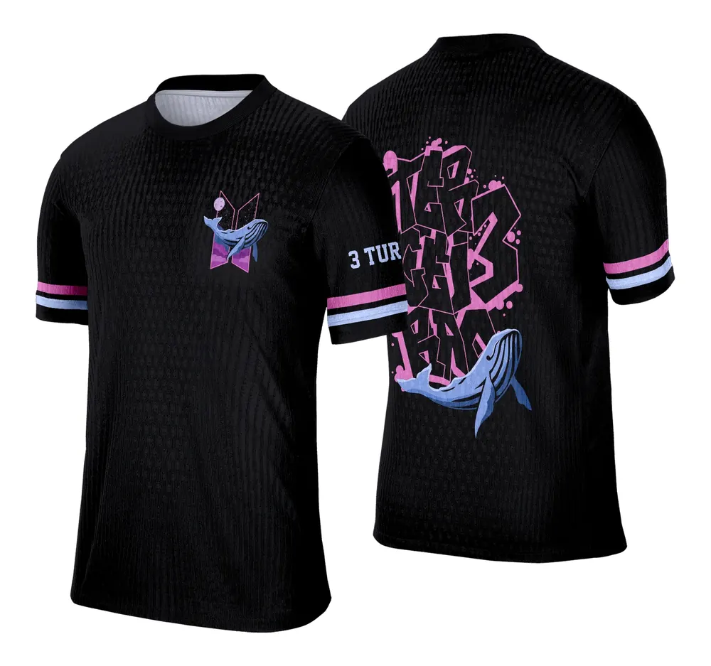 Camisa Terceirão Estilo Grafitte Baleia Azul
