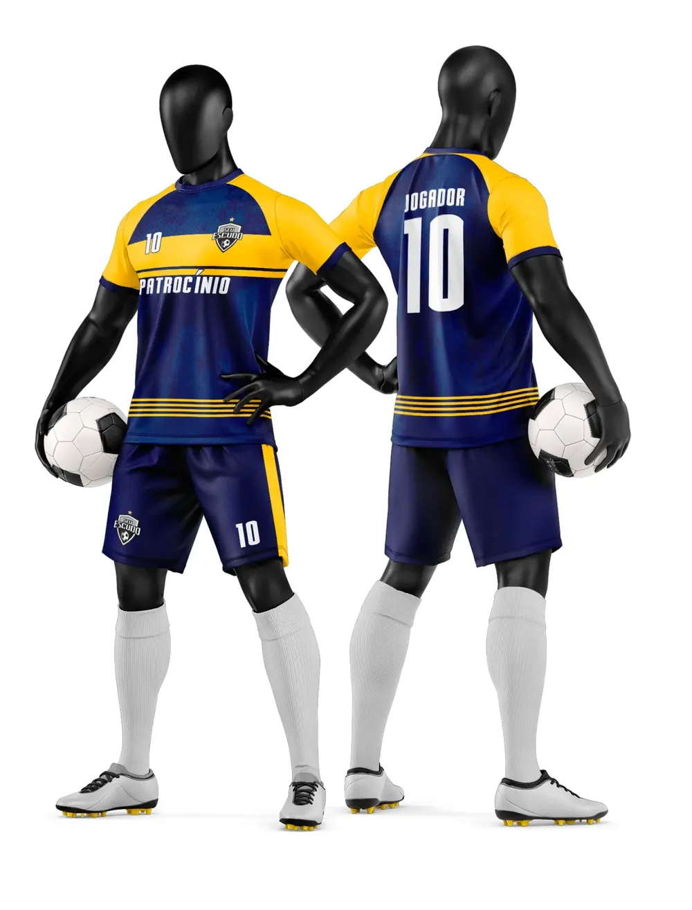 Arte Camisa e Short de Time de Futebol Amador Modelo 74