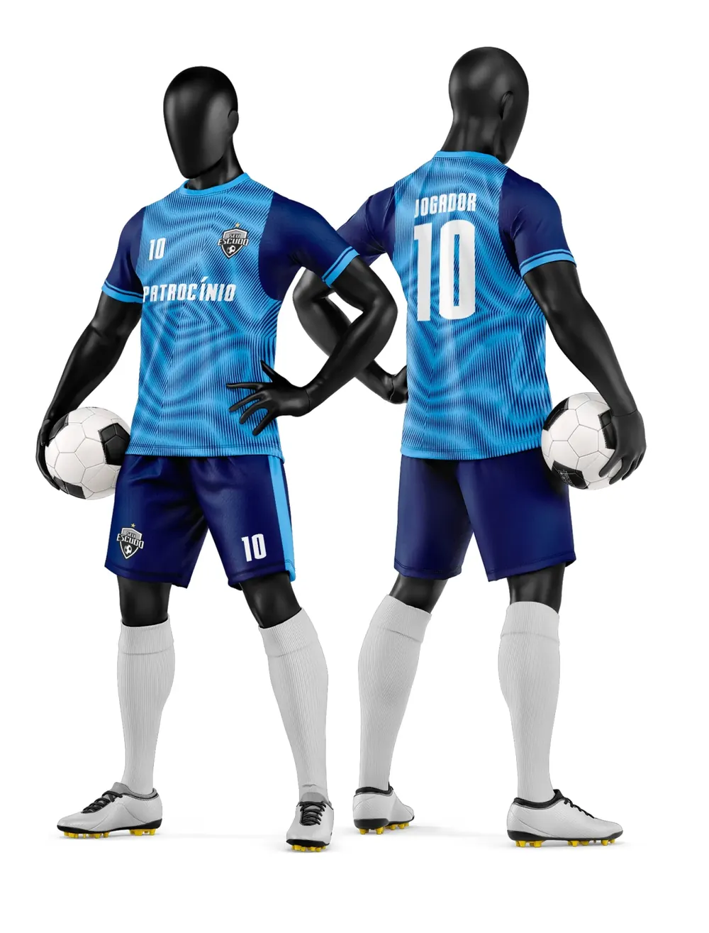 Arte Camisa e Short de Time de Futebol Amador Modelo 33