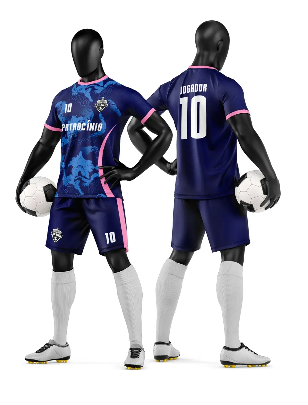 Arte Camisa e Short de Time de Futebol Amador Modelo 09