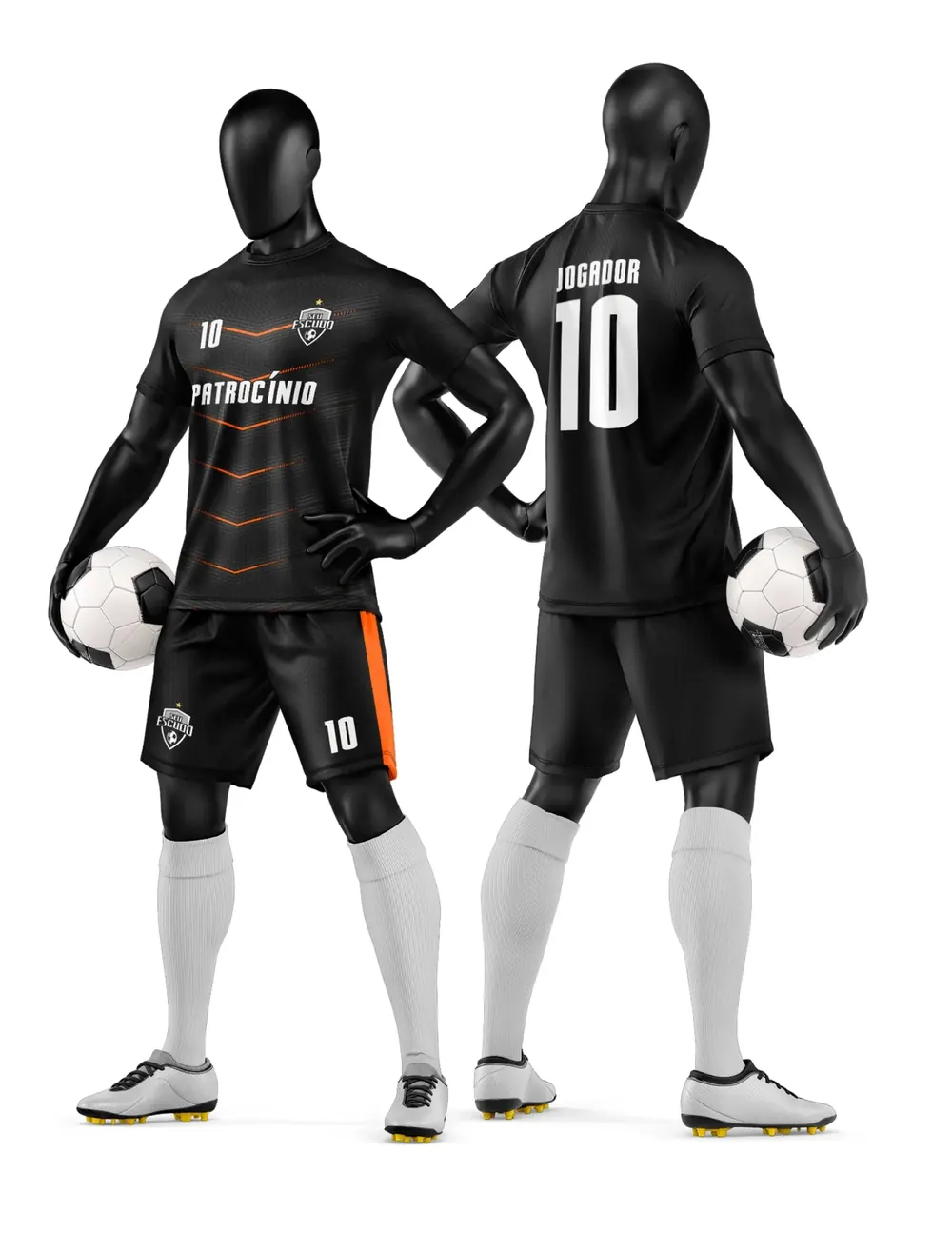 Arte Camisa e Short de Time de Futebol Amador Modelo 86