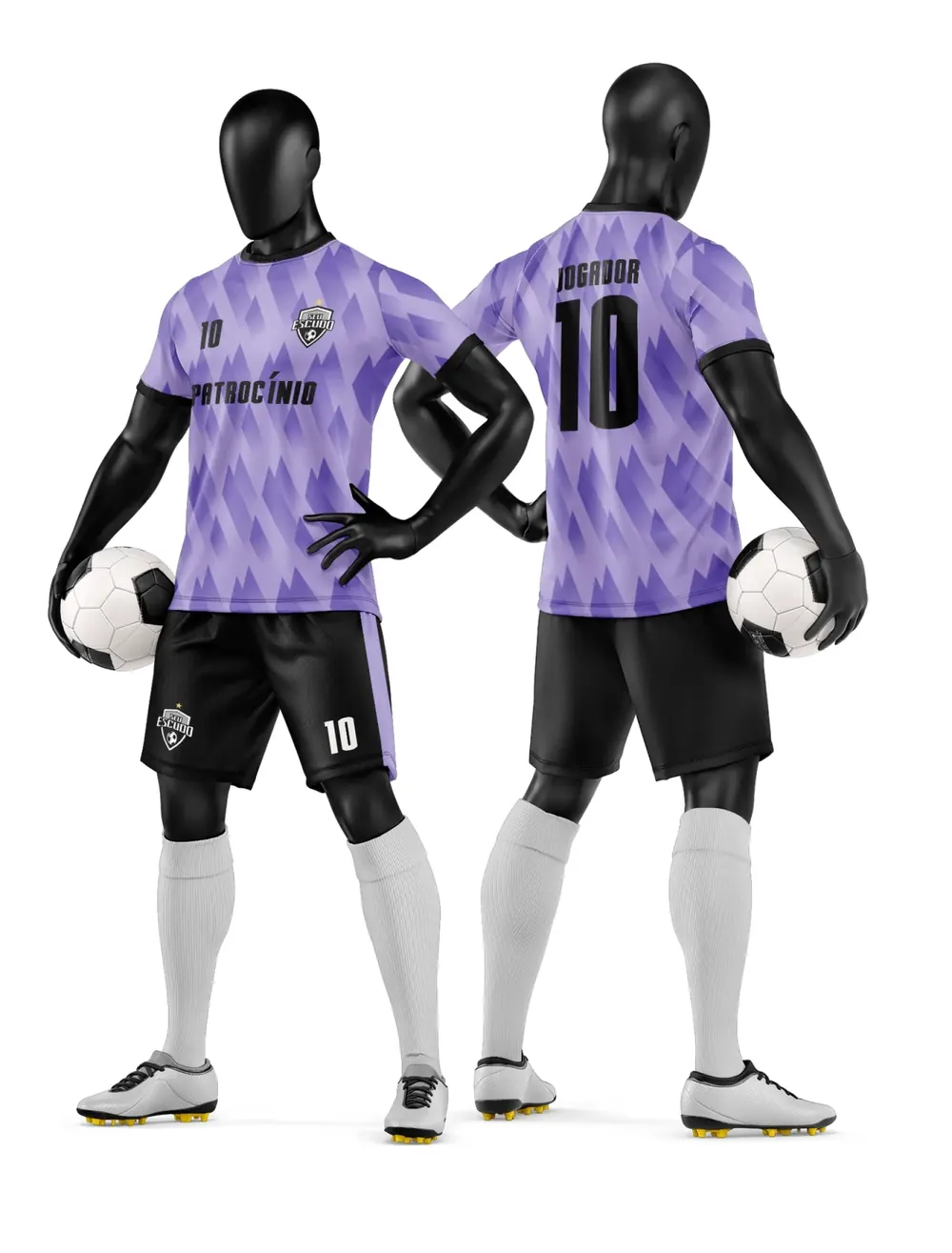 Arte Camisa e Short de Time de Futebol Amador Modelo 132