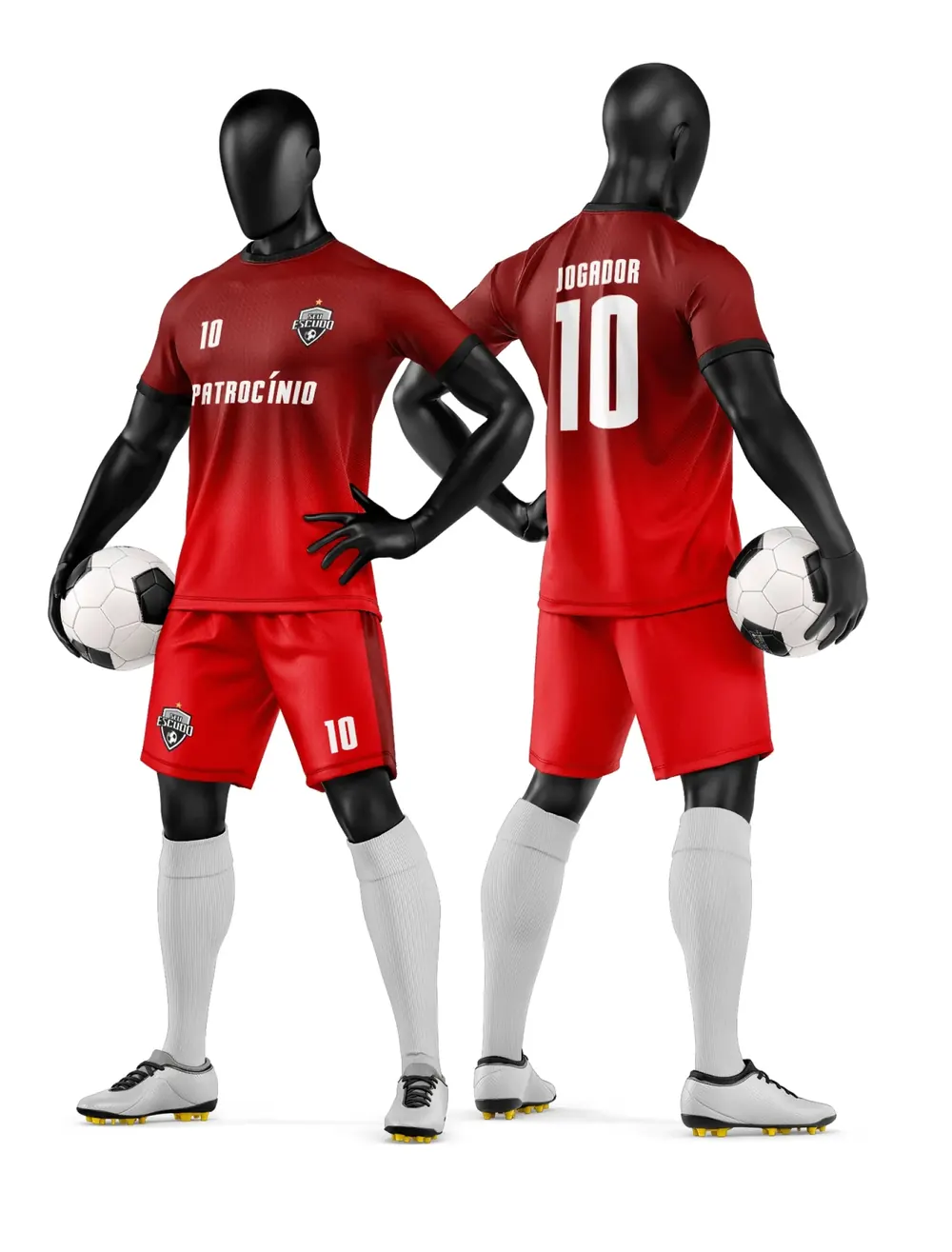 Arte Camisa e Short de Time de Futebol Amador Modelo 127