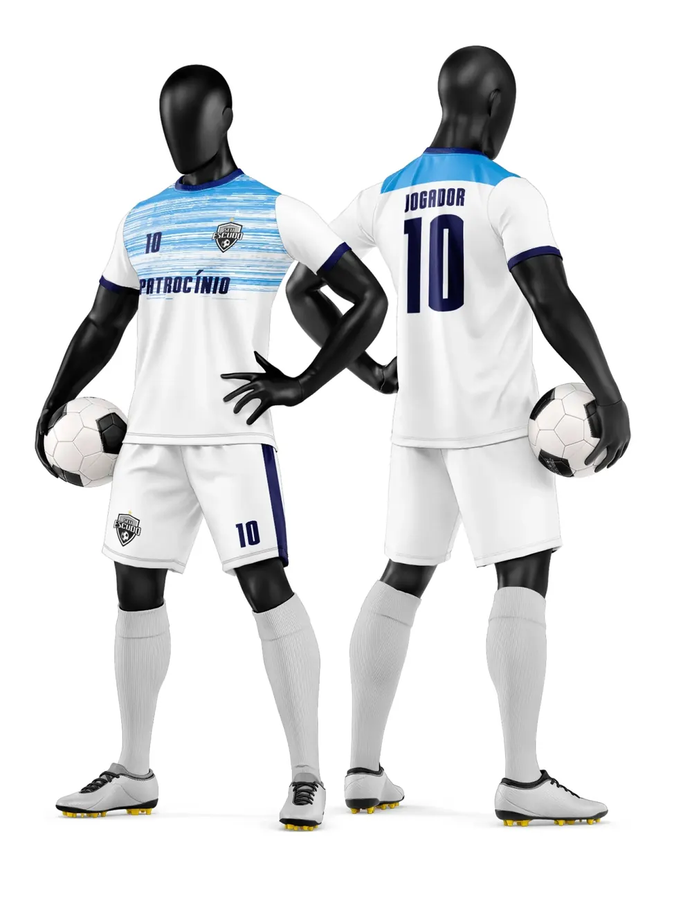 Arte Camisa e Short de Time de Futebol Amador Modelo 133