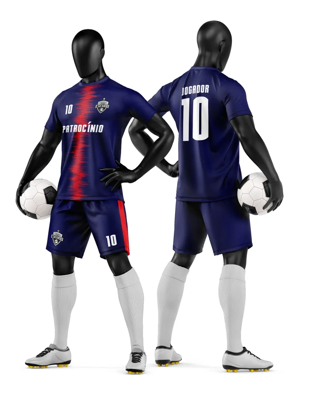 Arte Camisa e Short de Time de Futebol Amador Modelo 70