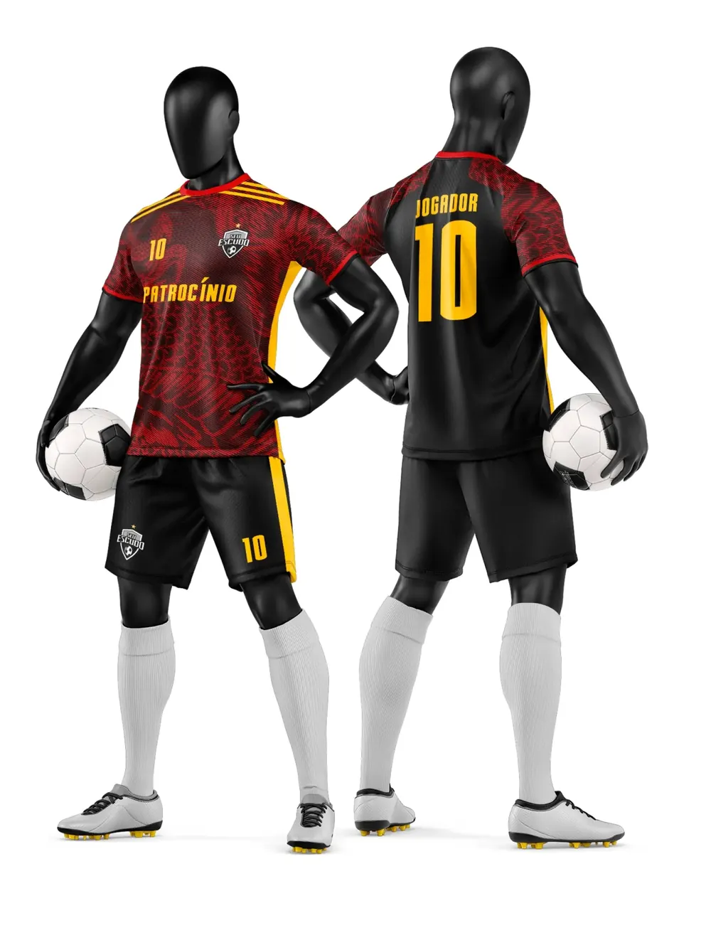 Arte Camisa e Short de Time de Futebol Amador Modelo 36