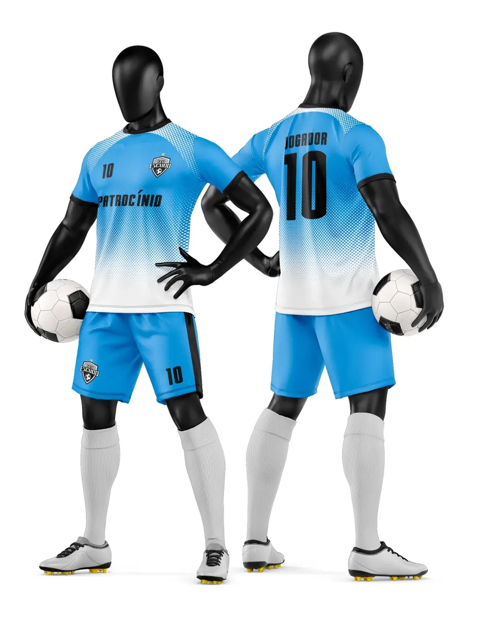 Arte Camisa e Short de Time de Futebol Amador Modelo 59