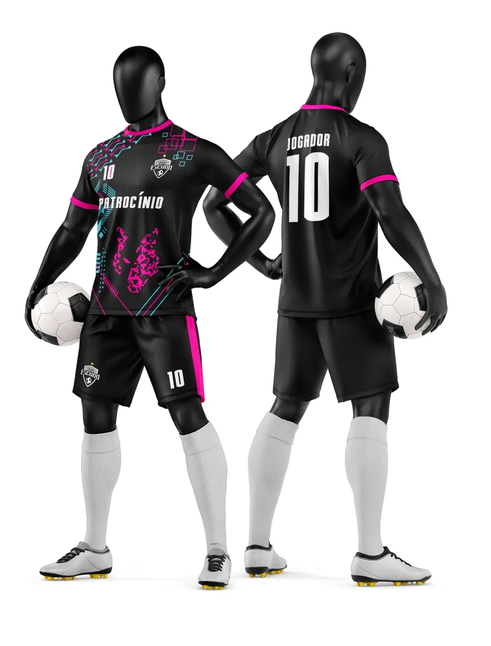Arte Camisa e Short de Time de Futebol Amador Modelo 113