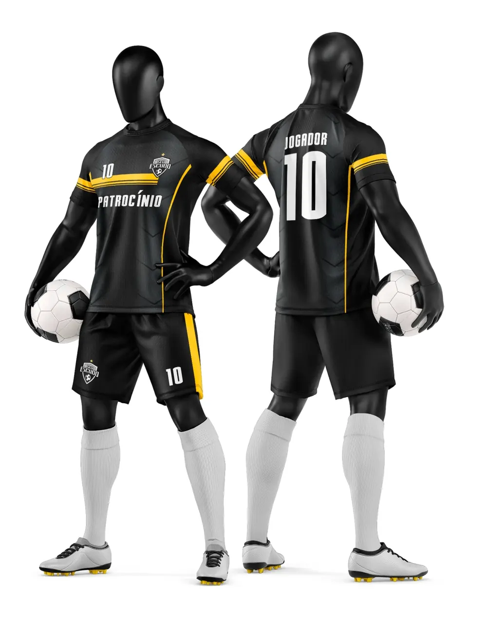 Arte Camisa e Short de Time de Futebol Amador Modelo 71
