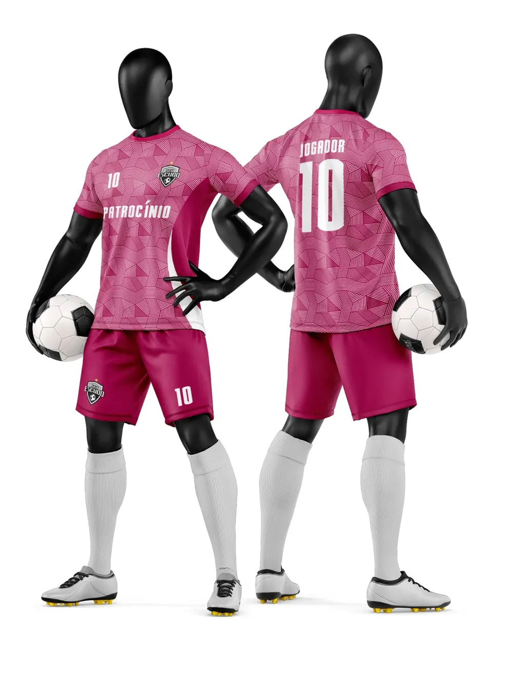 Arte Vetor Camisa e Short de Time de Futebol Amador Modelo 311