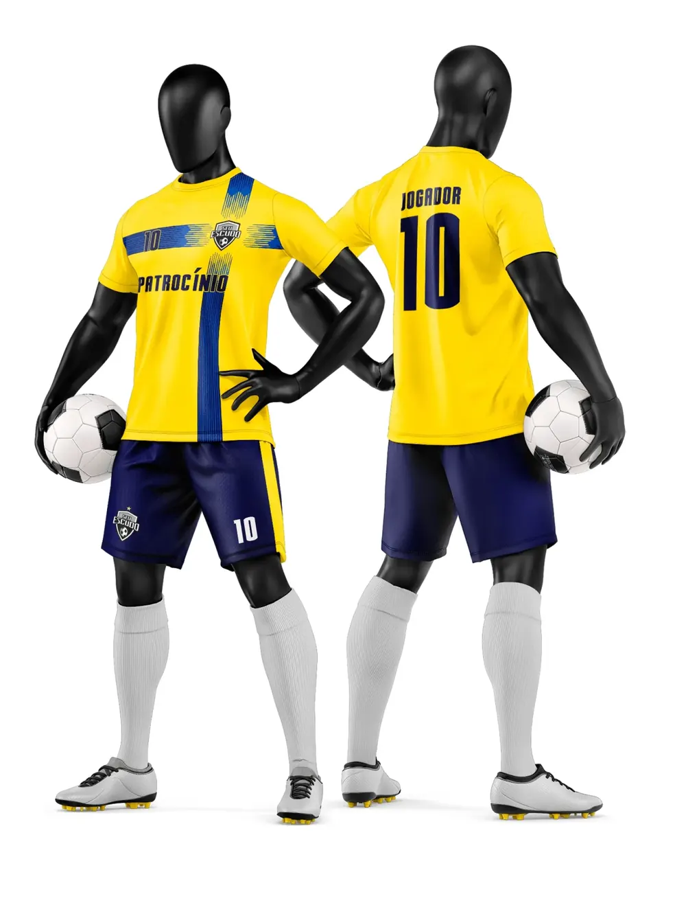 Arte Camisa e Short de Time de Futebol Amador Modelo 99