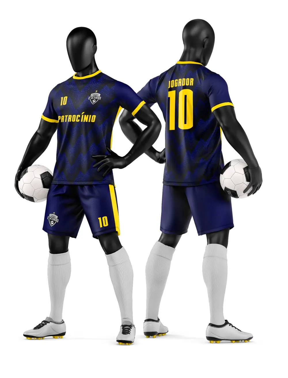 Arte Camisa e Short de Time de Futebol Amador Modelo 26