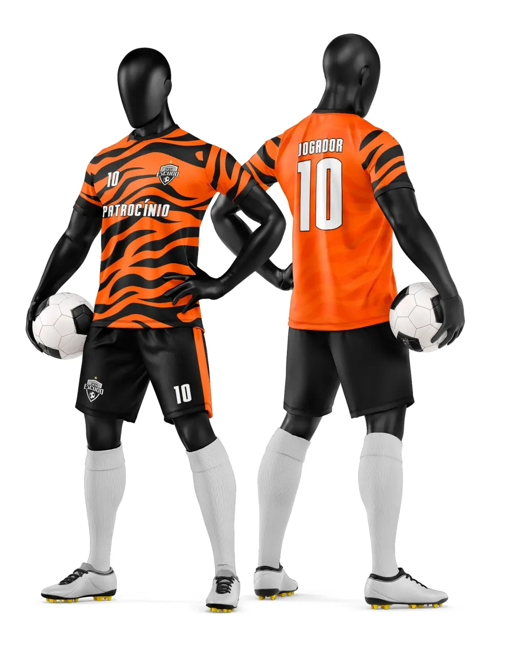 Arte Camisa e Short de Time de Futebol Amador Modelo 98