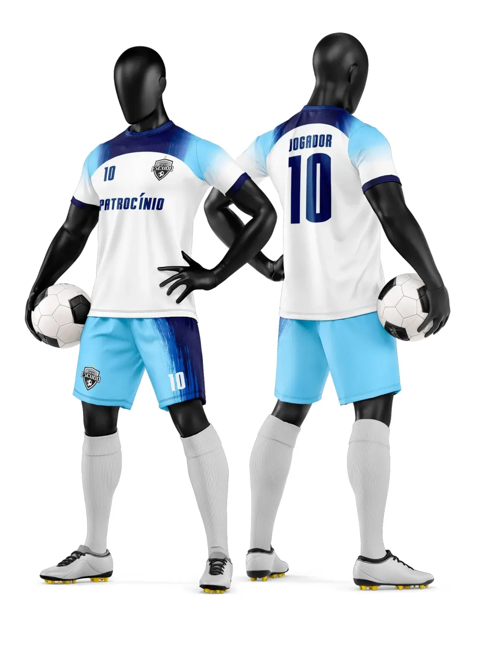 Arte Camisa e Short de Time de Futebol Amador Modelo 134