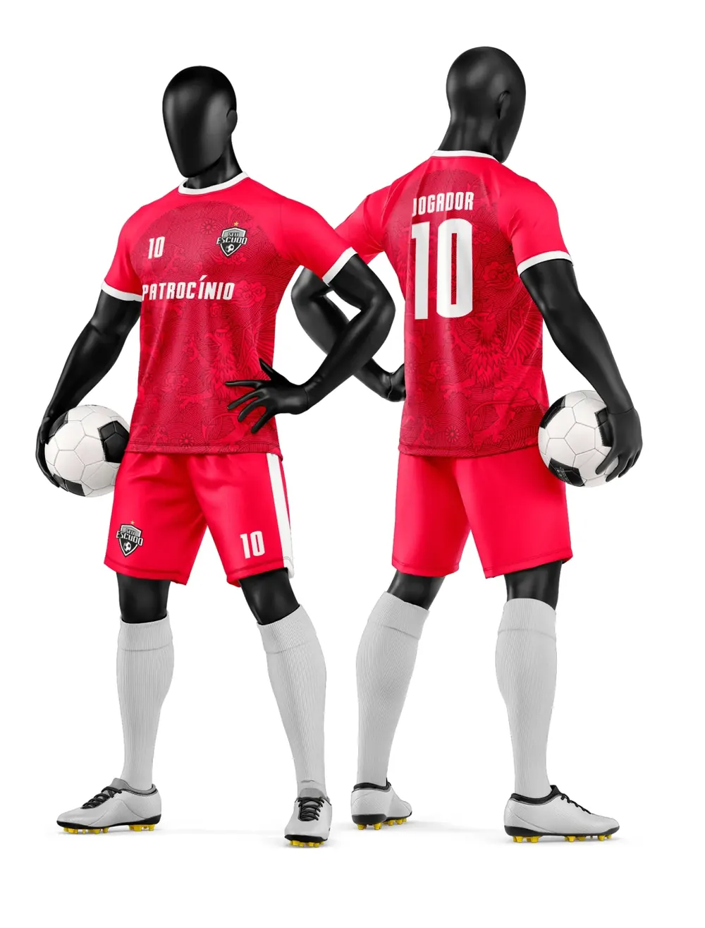 Arte Camisa e Short de Time de Futebol Amador Modelo 12
