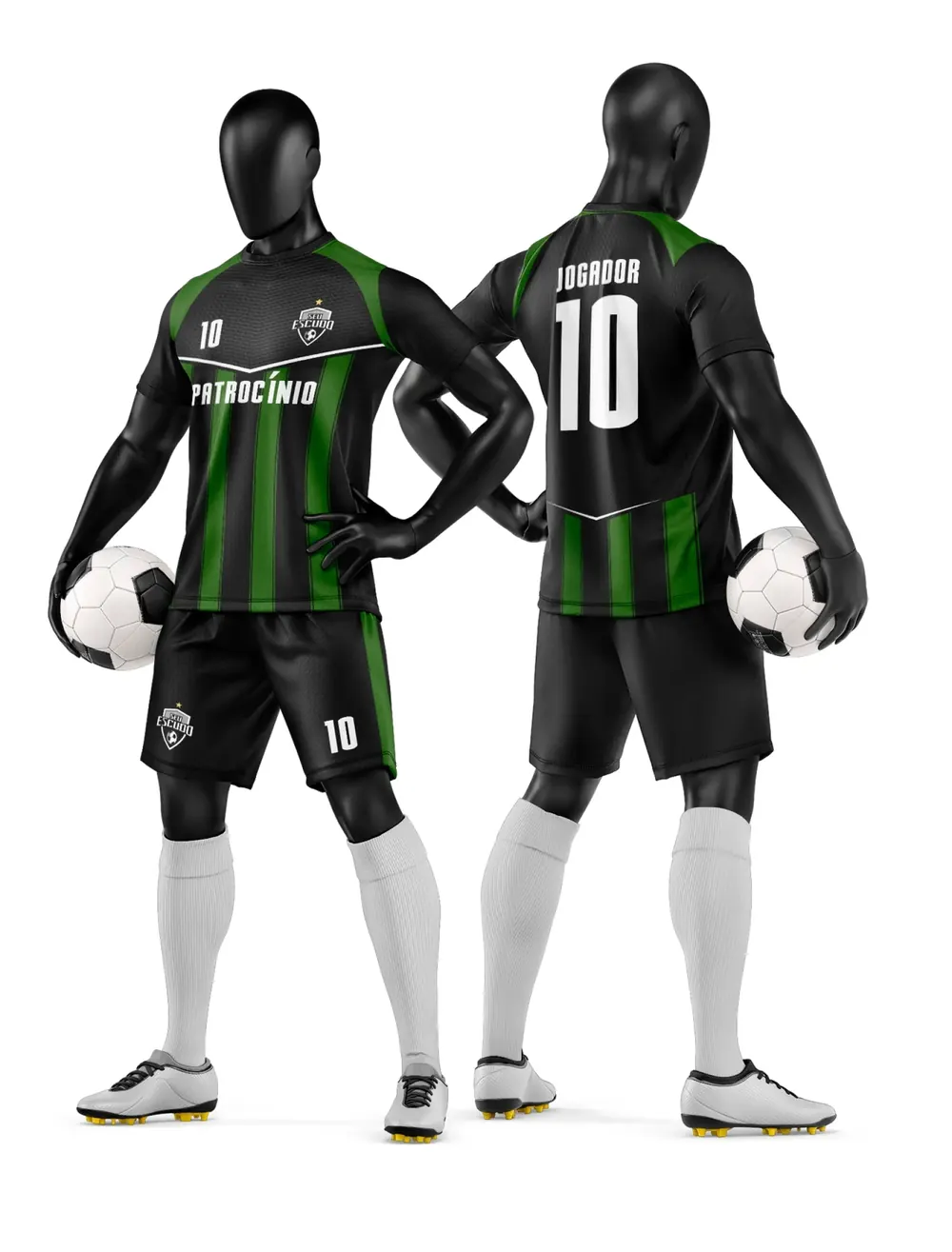 Arte Camisa e Short de Time de Futebol Amador Modelo 77