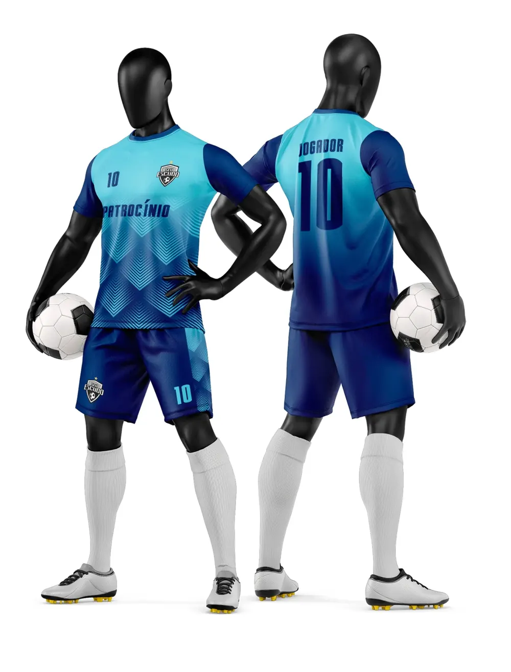 Arte Camisa e Short de Time de Futebol Amador Modelo 131