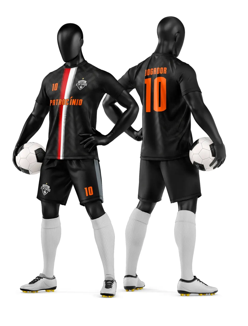 Arte Camisa e Short de Time de Futebol Amador Modelo 83