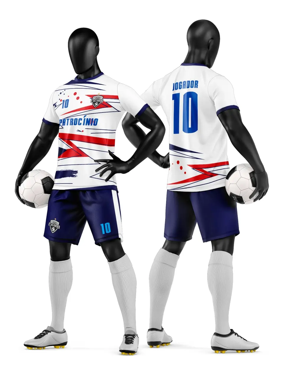 Arte Camisa e Short de Time de Futebol Amador Modelo 64