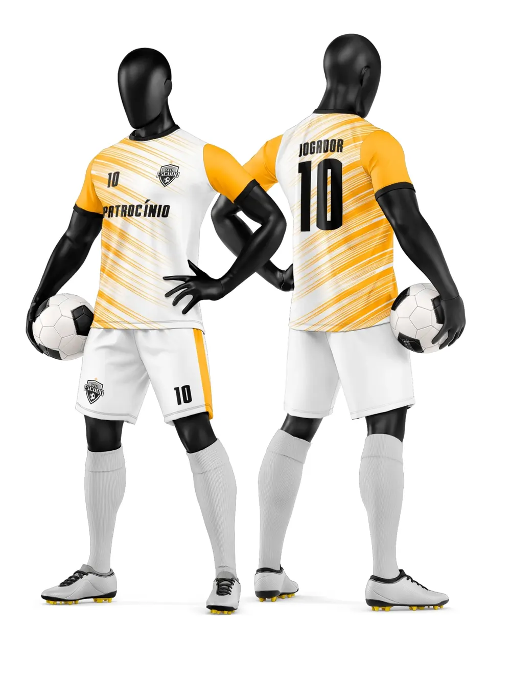 Arte Camisa e Short de Time de Futebol Amador Modelo 54