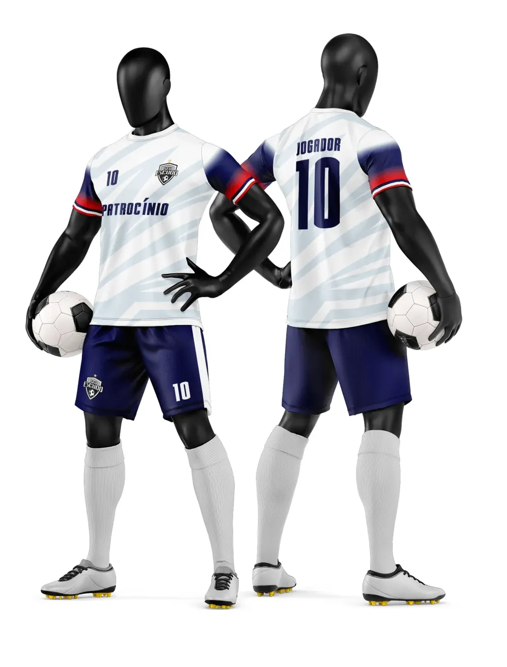 Arte Camisa e Short de Time de Futebol Amador Modelo 49