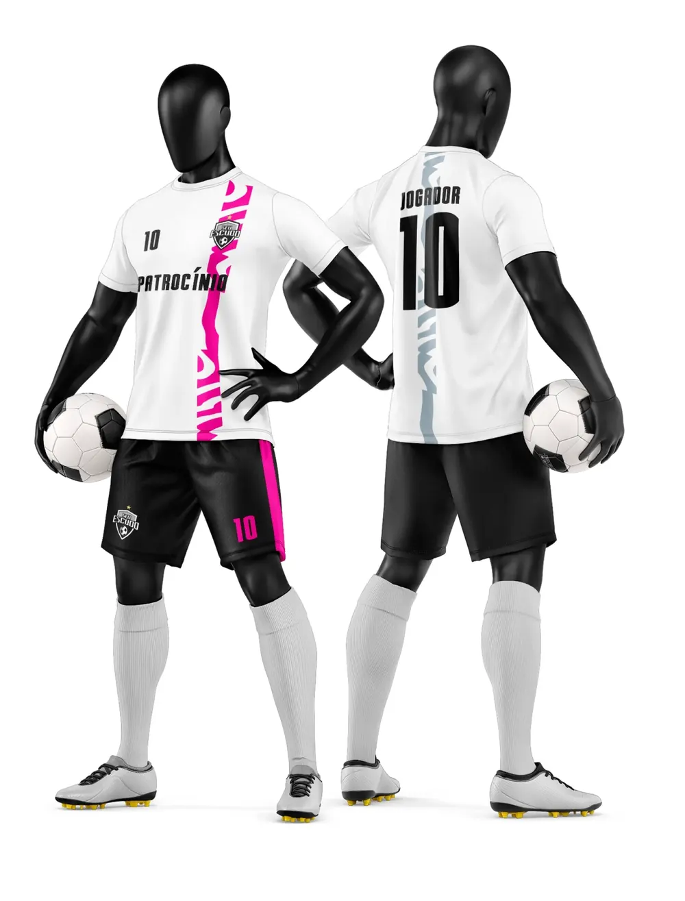 Arte Camisa e Short de Time de Futebol Amador Modelo 88