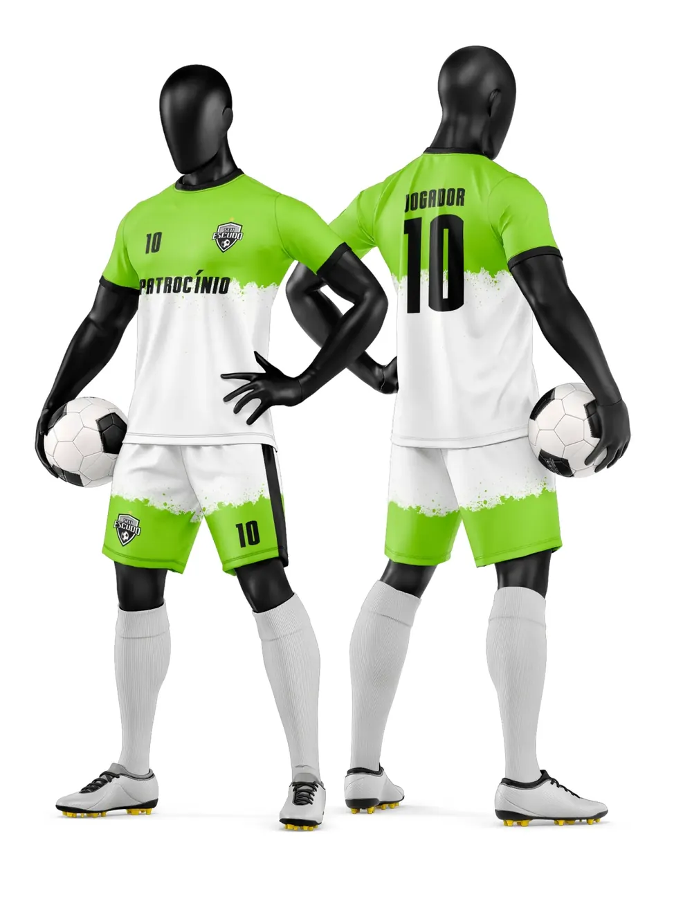 Arte Camisa e Short de Time de Futebol Amador Modelo 125