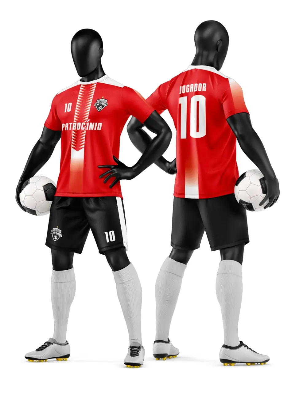 Arte Camisa e Short de Time de Futebol Amador Modelo 116