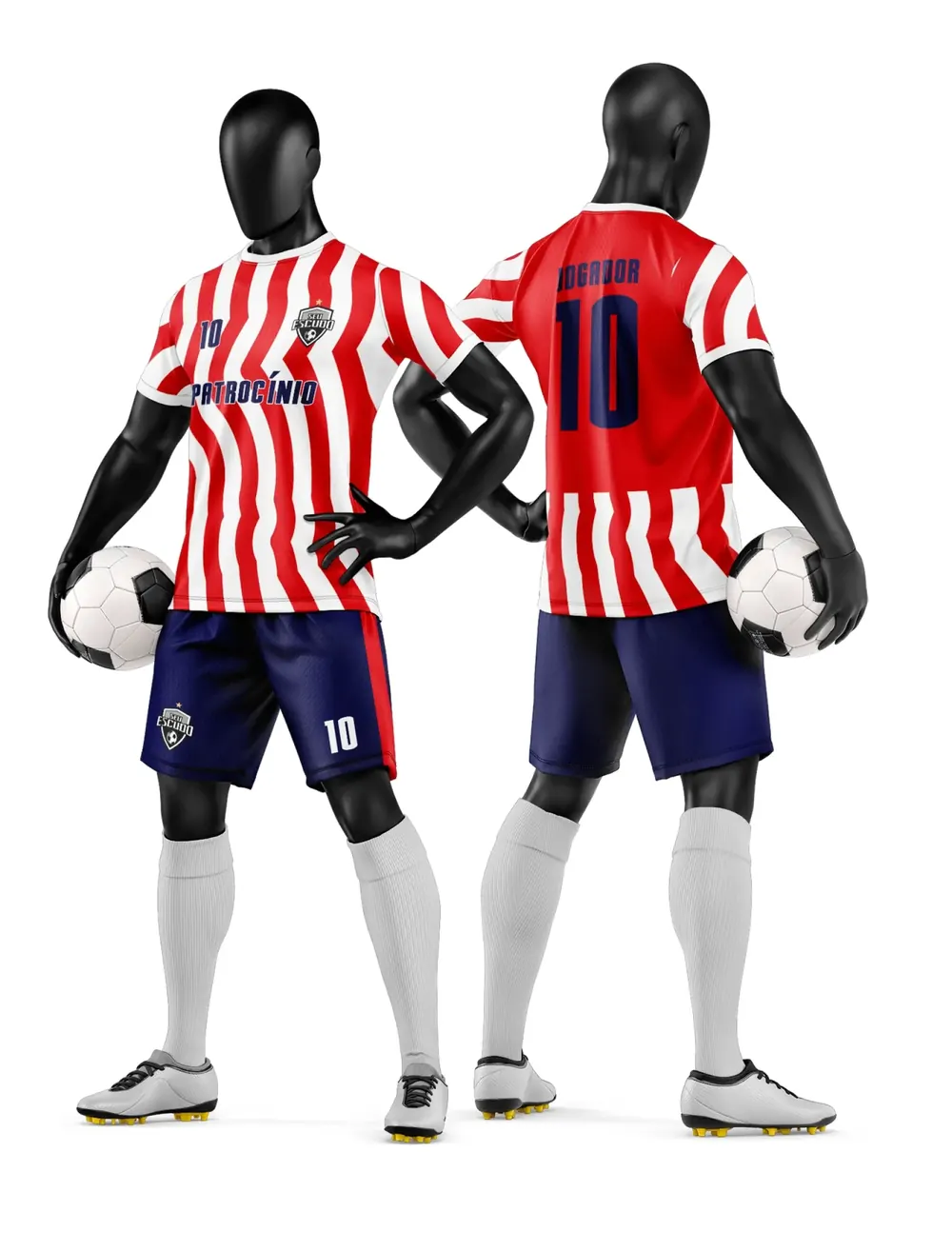 Arte Camisa e Short de Time de Futebol Amador Modelo 82