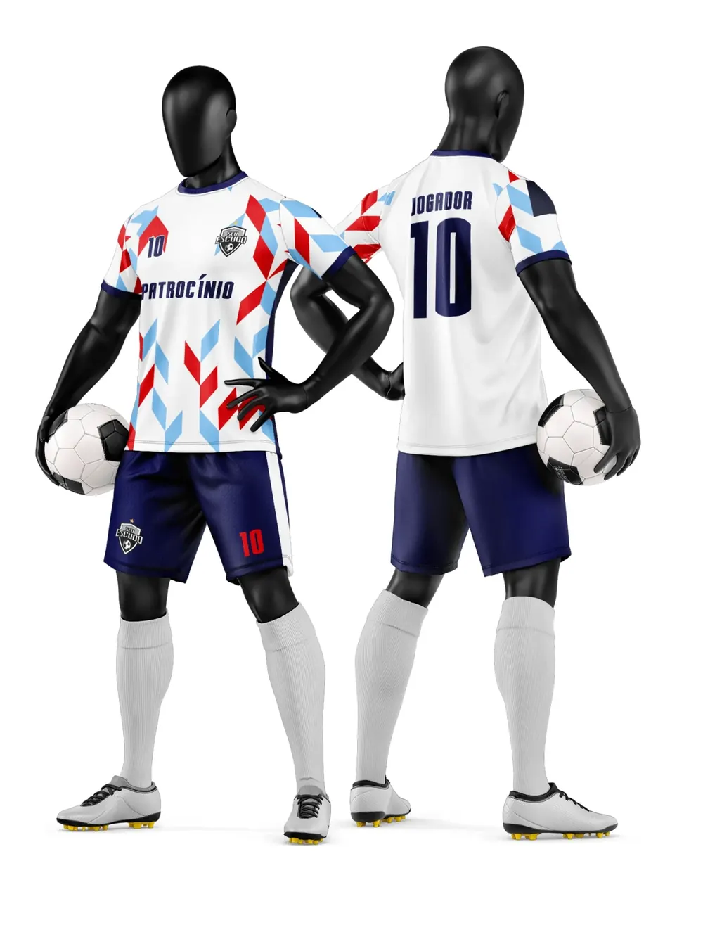 Arte Camisa e Short de Time de Futebol Amador Modelo 79