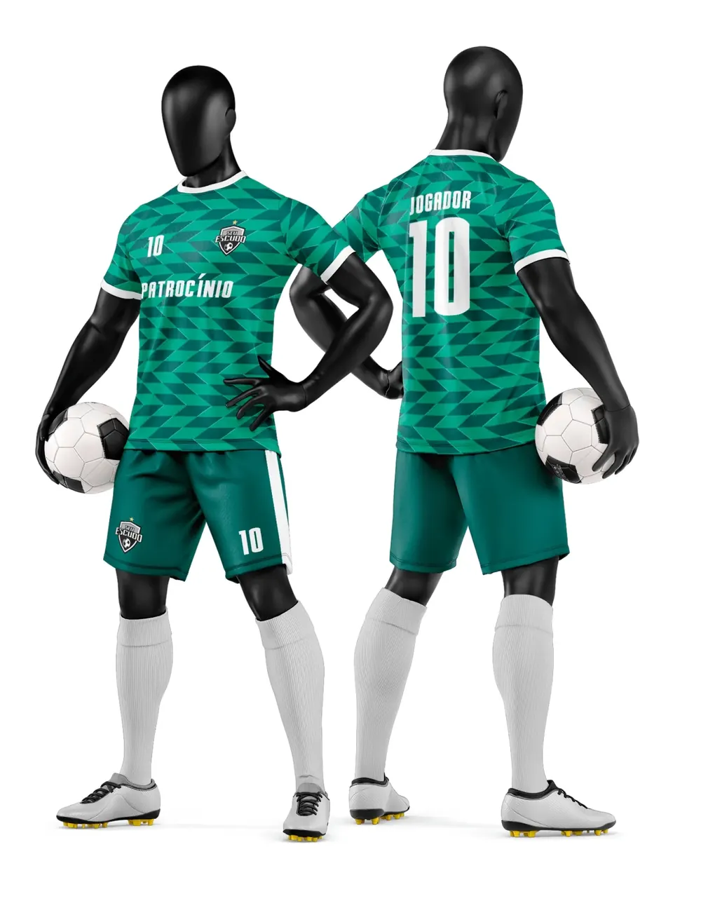Arte Camisa e Short de Time de Futebol Amador Modelo 04