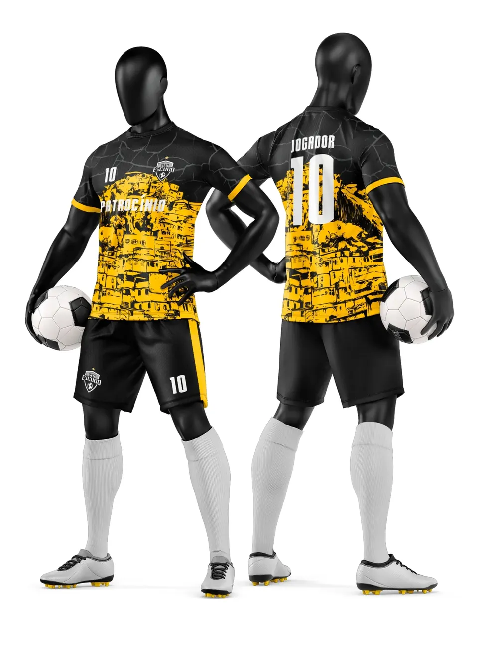 Arte Camisa e Short de Time de Futebol Amador Modelo 53