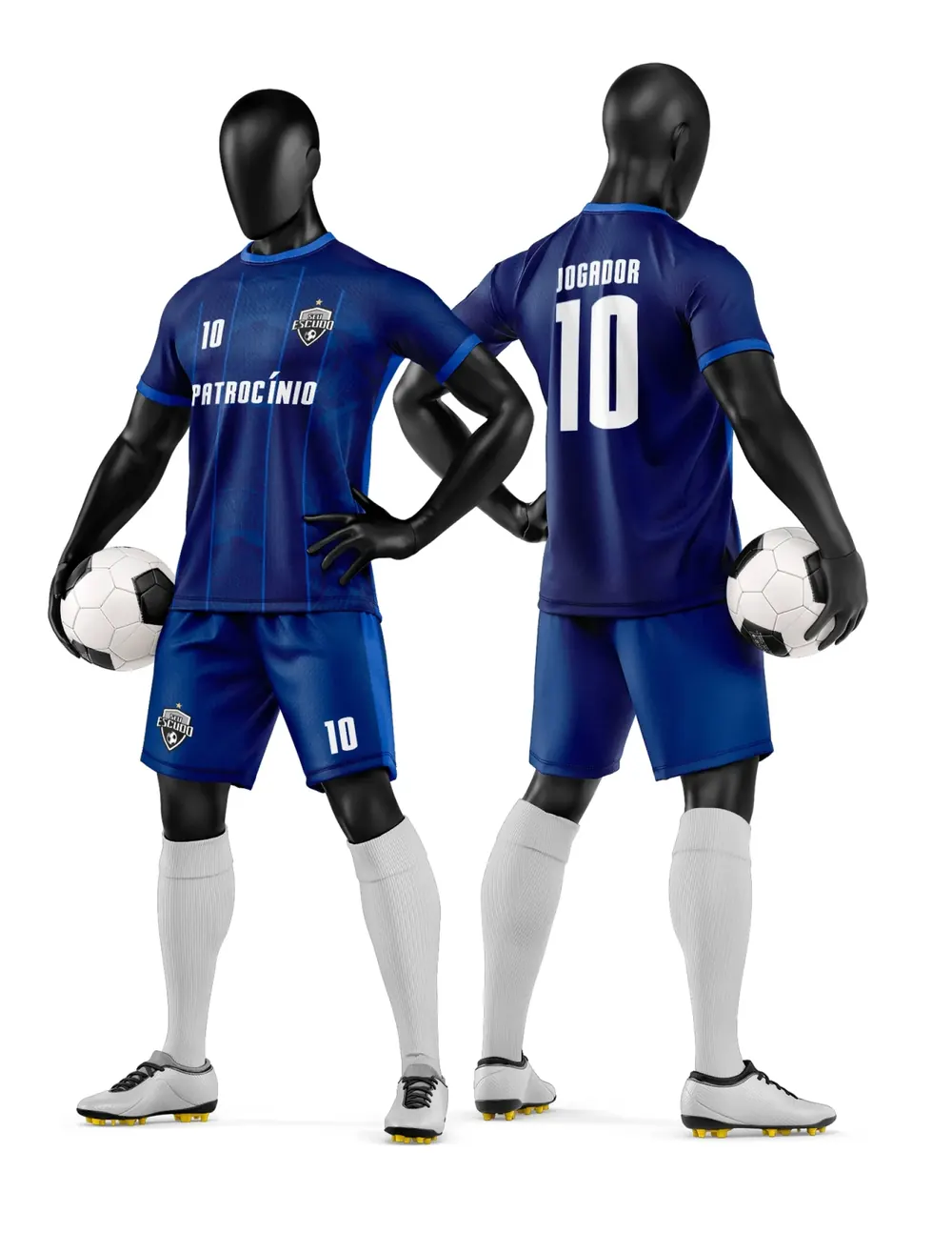 Arte Camisa e Short de Time de Futebol Amador Modelo 43