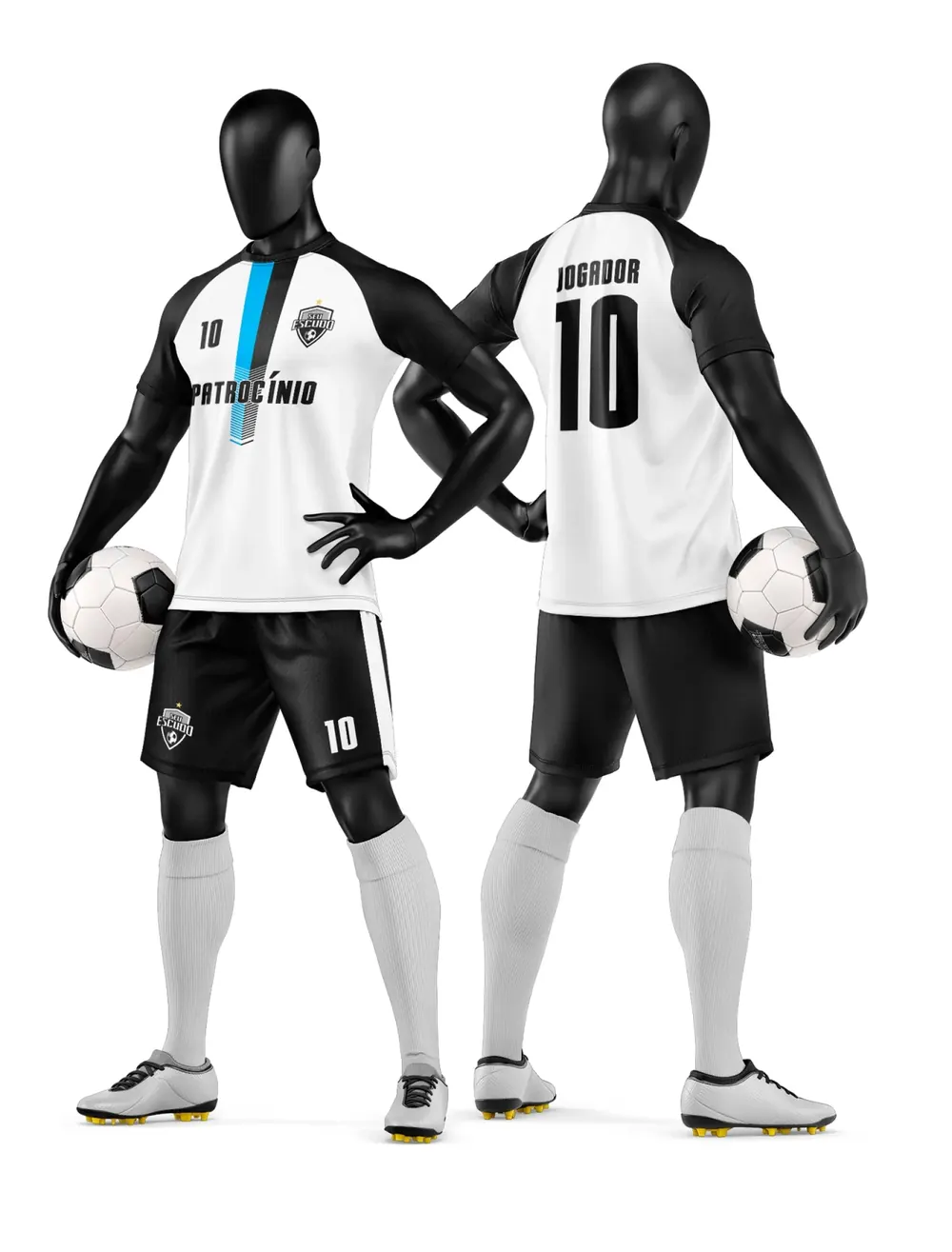 Arte Camisa e Short de Time de Futebol Amador Modelo 62