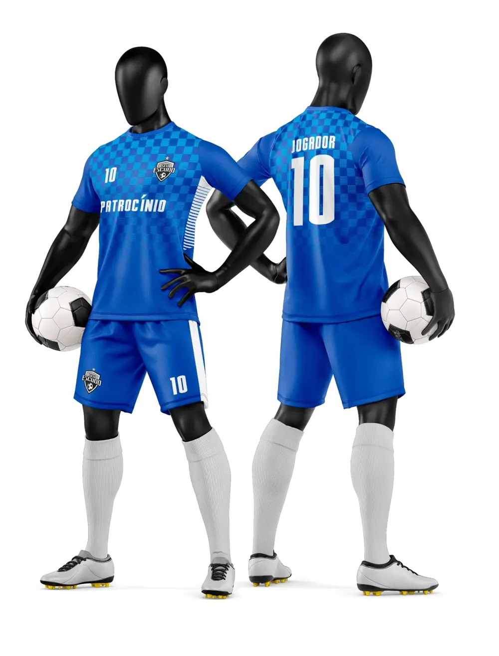 Arte Camisa e Short de Time de Futebol Amador Modelo 103